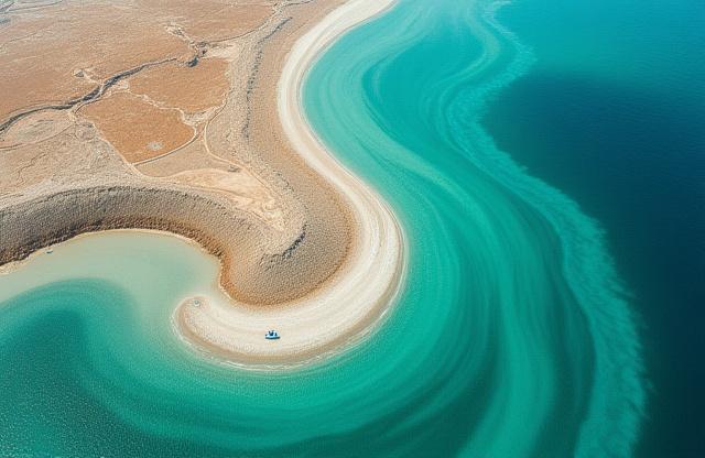 鳥瞰図で捉えられたデルタの複雑な地形